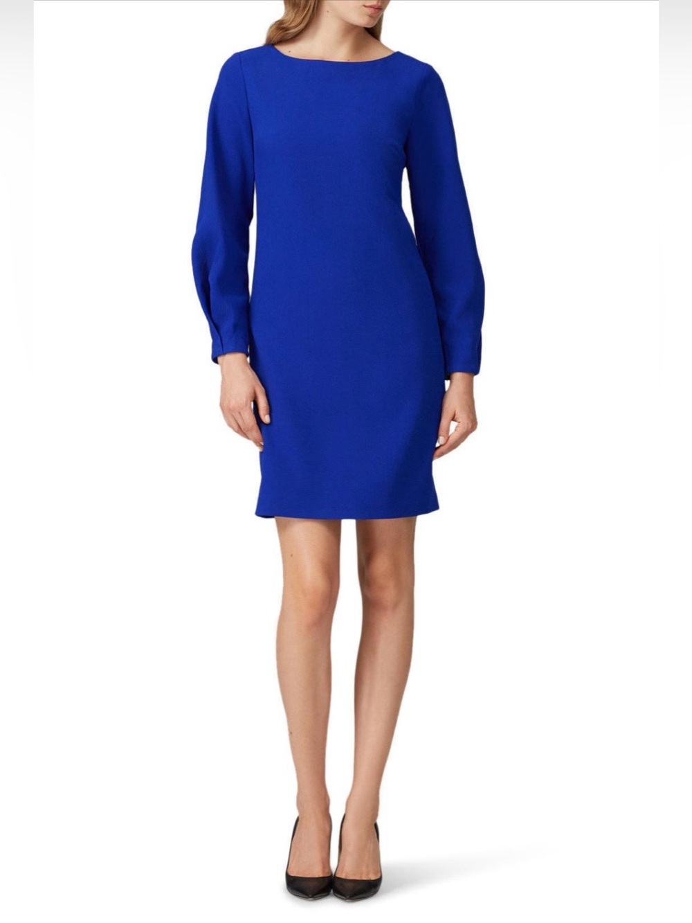 Trina Turk~Calistoga~Royal Blue Long Sleeve Shift Dress~Size 2~$258~